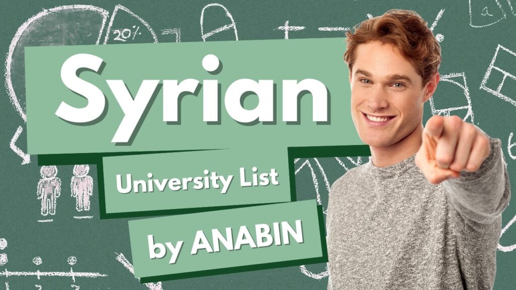 ANABIN Syrian University List