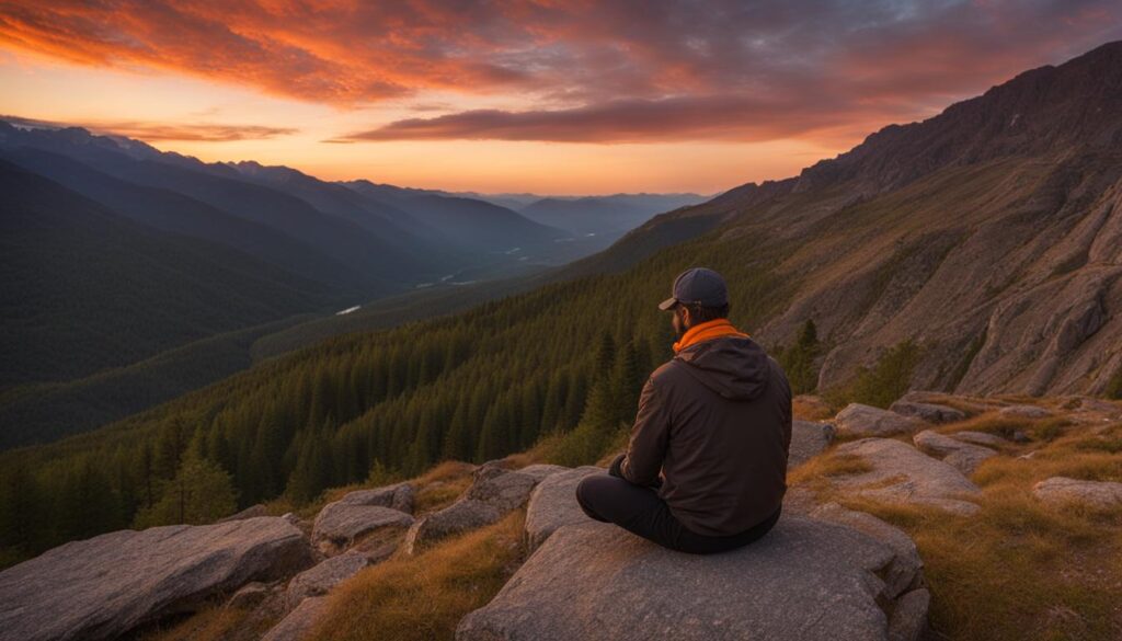 man practicing meditation