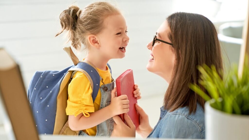 Woman and small kid