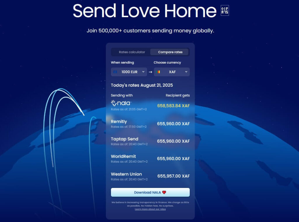 Best app to send money to Cameroon