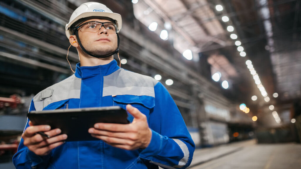 Chemical Engineer working in a factory